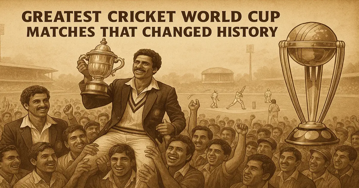 Greatest Cricket World Cup Matches That Changed History