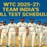 India WTC 2025-27 schedule