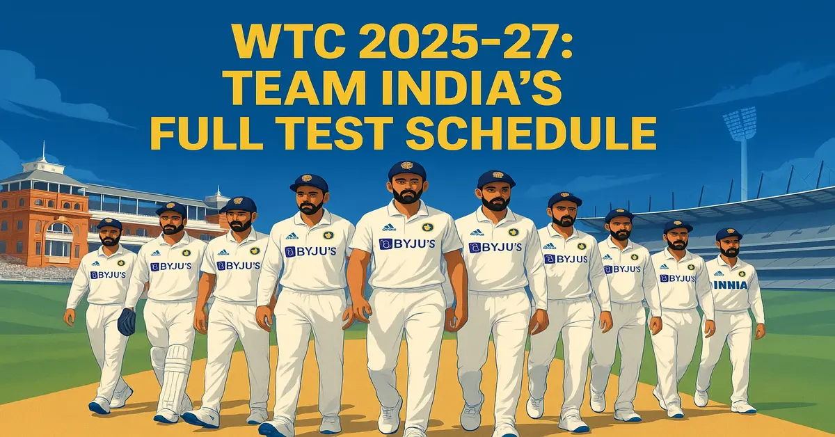 India WTC 2025-27 schedule