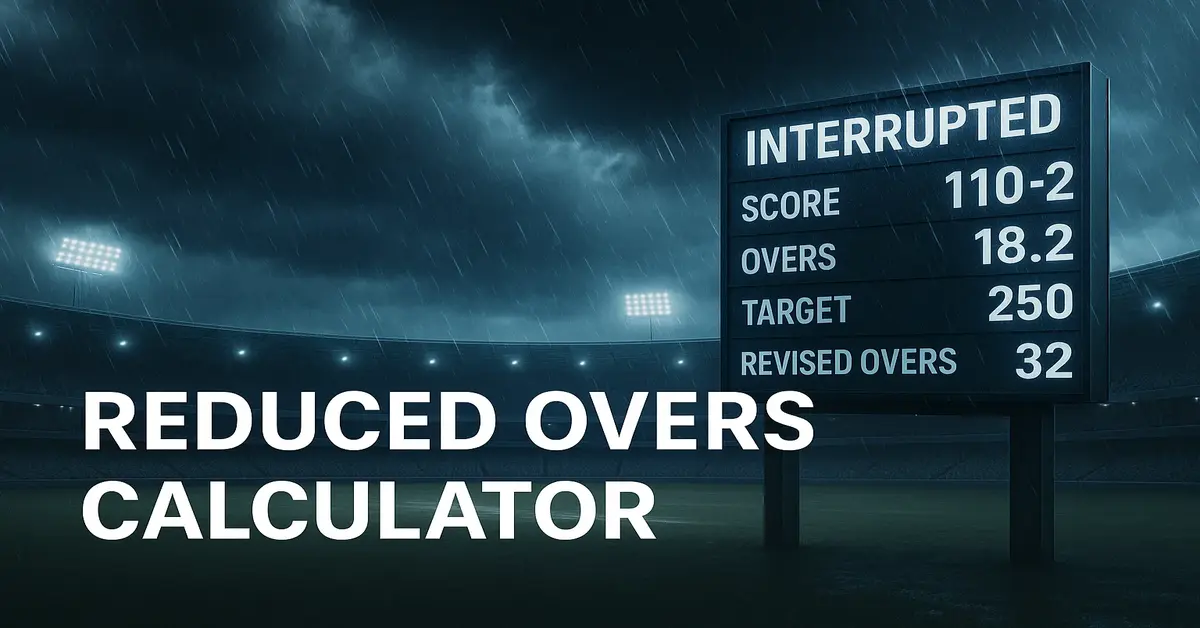 reduced overs calculator